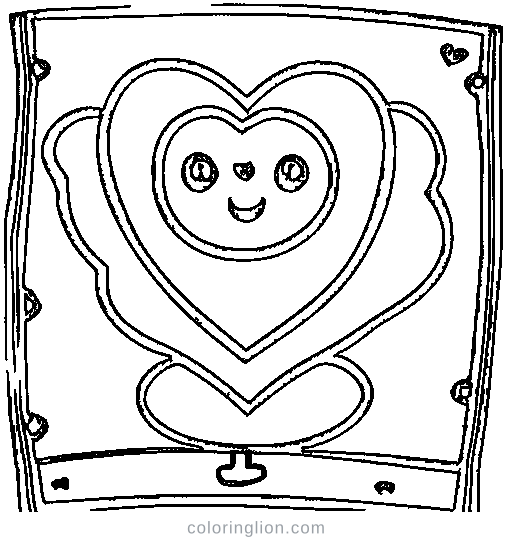 A cupid with a tiny bow Coloring Page