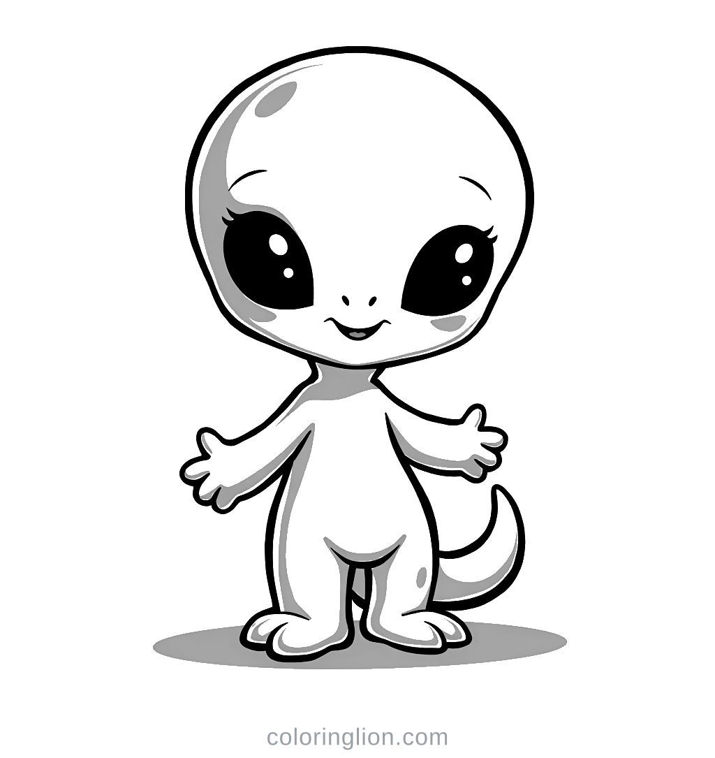 Alien Coloring Page