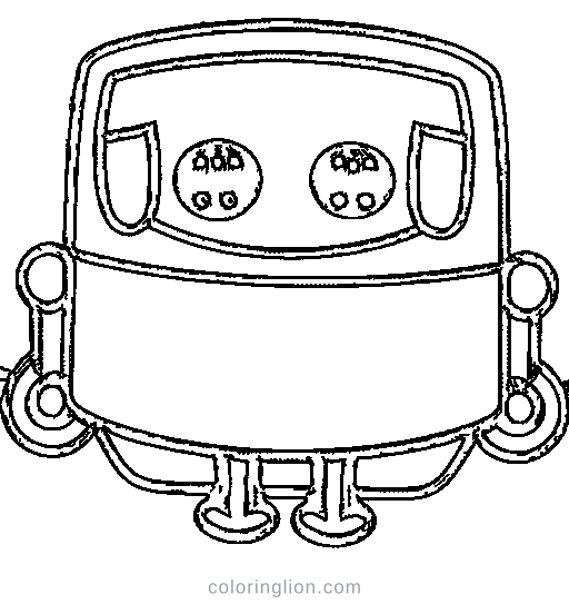 A robot with an antenna Coloring Page