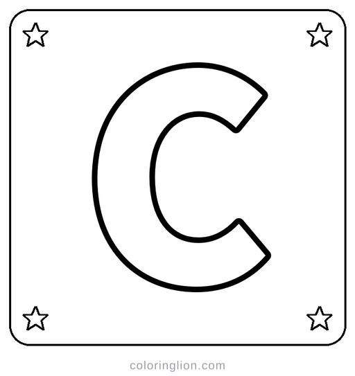Letter C Coloring Page