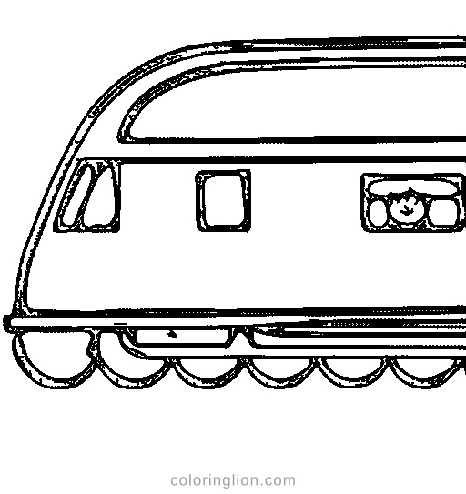 A colorful toy train Coloring Page