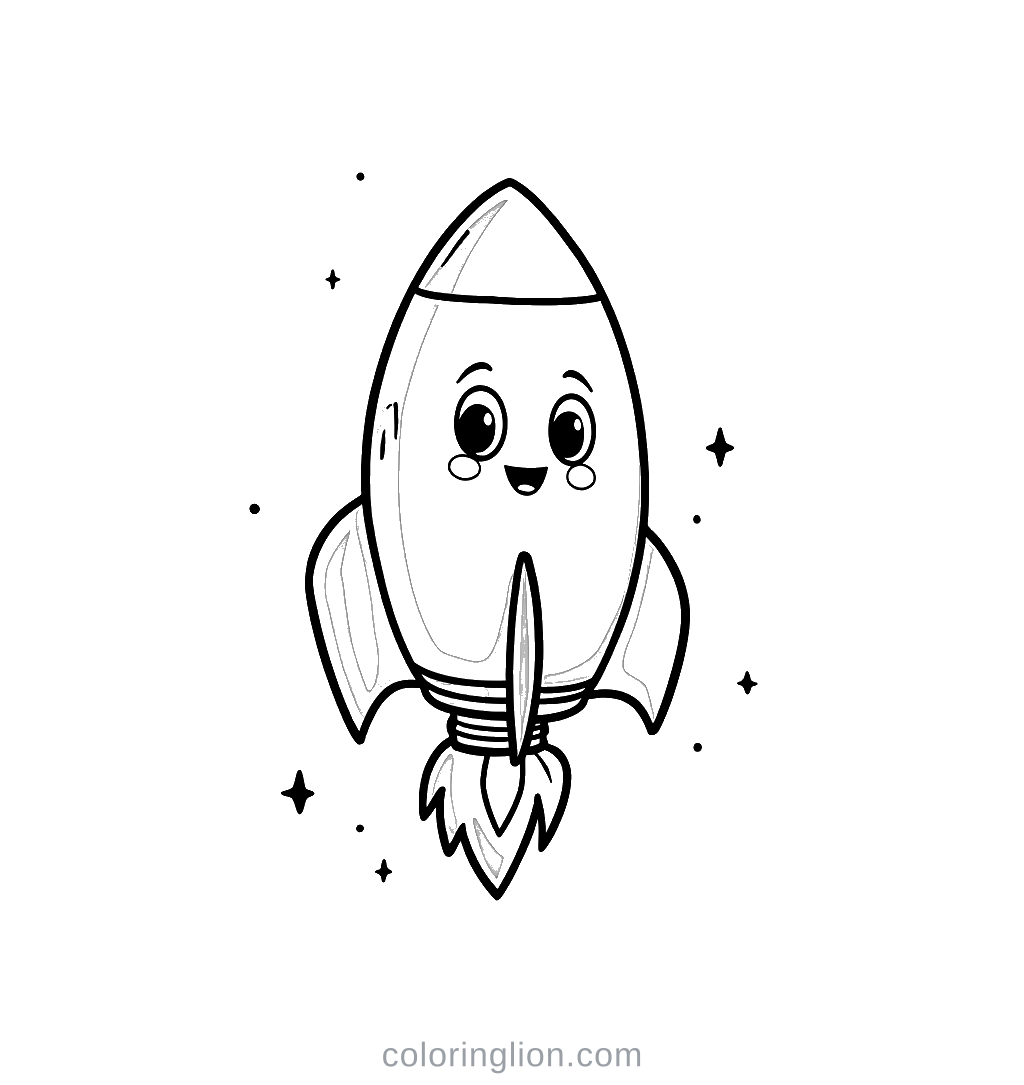 Rocket Coloring Page