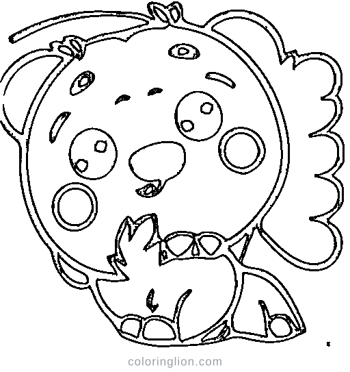 A fluffy monster with spots Coloring Page