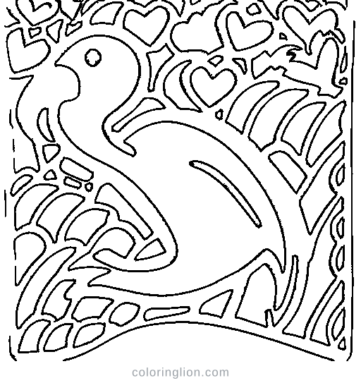 A flamingo Coloring Page