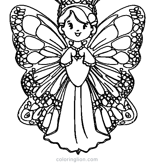 Flower Fairy Coloring Page