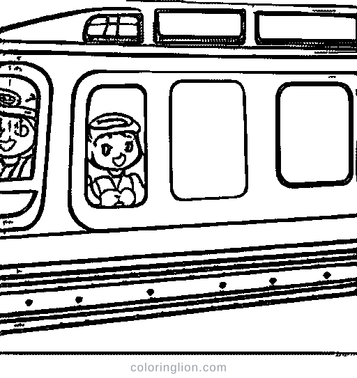 A high speed train Coloring Page