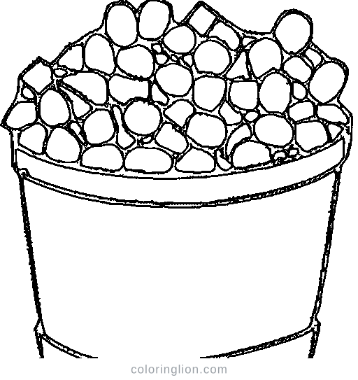 A candy bucket Coloring Page