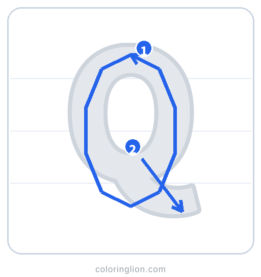 Trace Letter Q