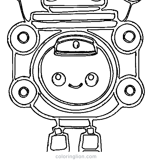 A tiny helper robot Coloring Page