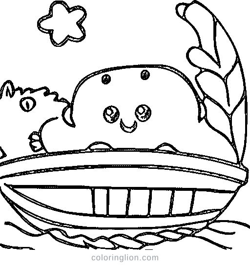 A speedboat Coloring Page