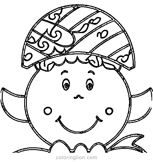 Baby mermaid with a fish friend Coloring Page
