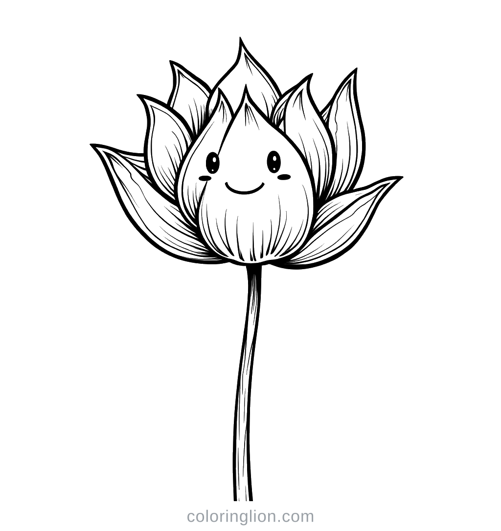 Lotus Coloring Page