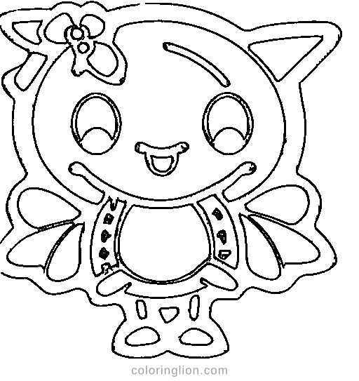 A friendly alien with antennae Coloring Page