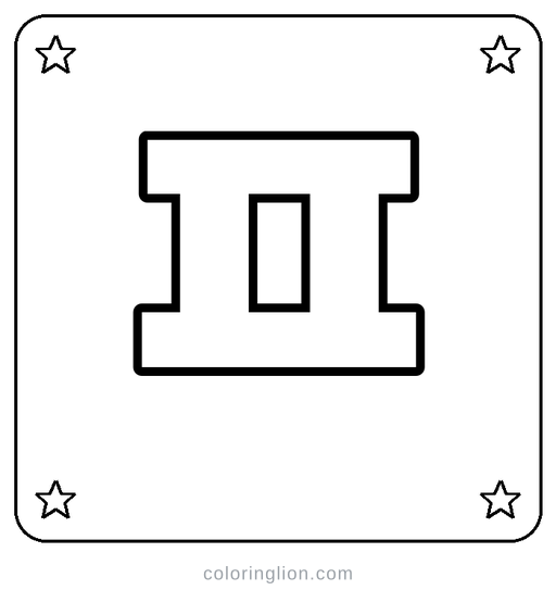 Hangul ㅍ Coloring Page