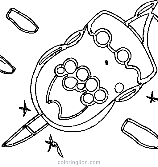 A rocket with a smile Coloring Page
