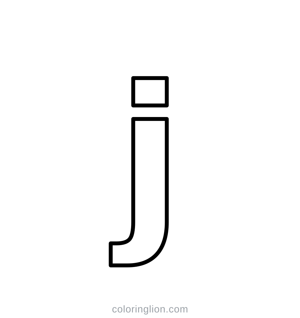 소문자 j 색칠 도안