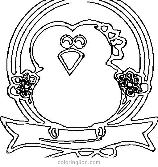 Little parrot Coloring Page