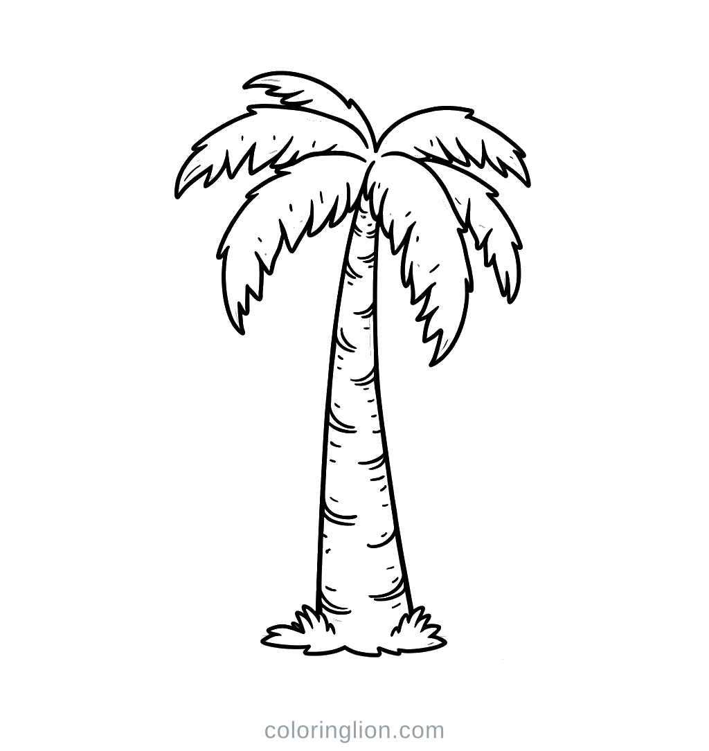 Palm Tree Coloring Page