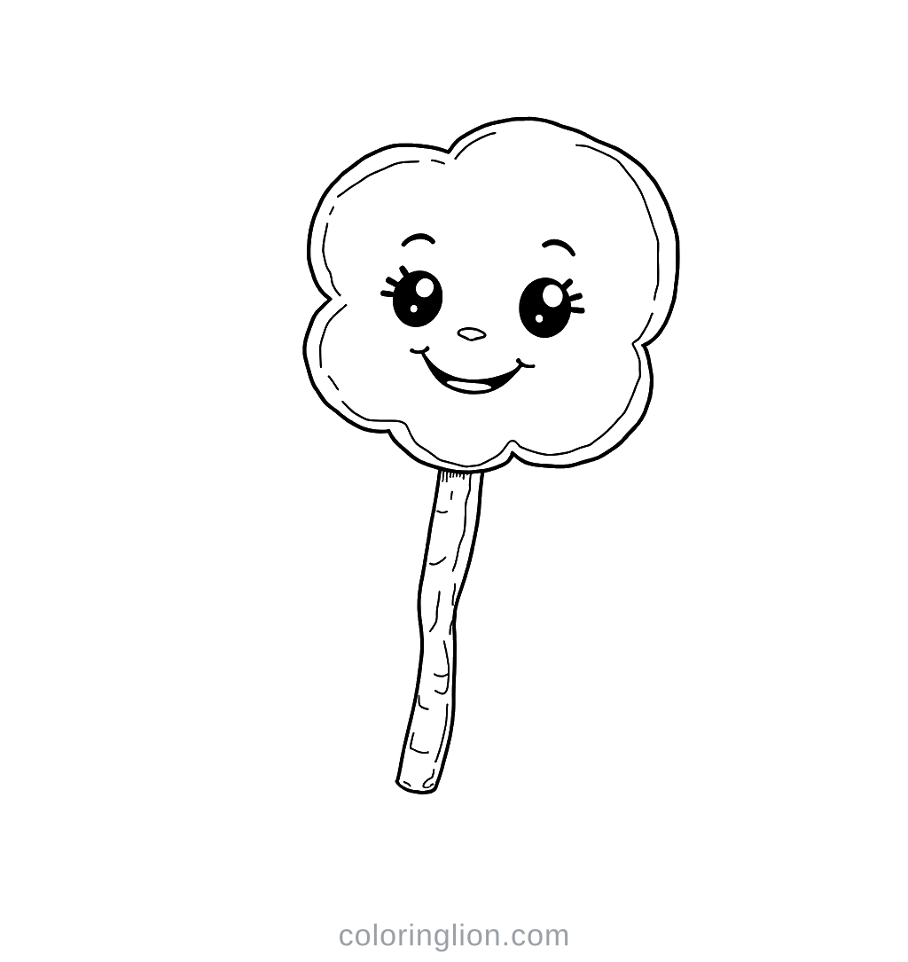 Lollipop Coloring Page