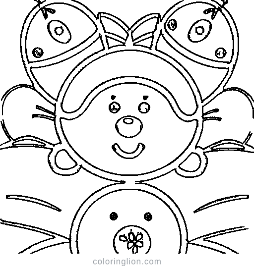 A round ladybug Coloring Page
