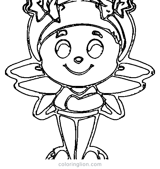 Fairy with a star Coloring Page