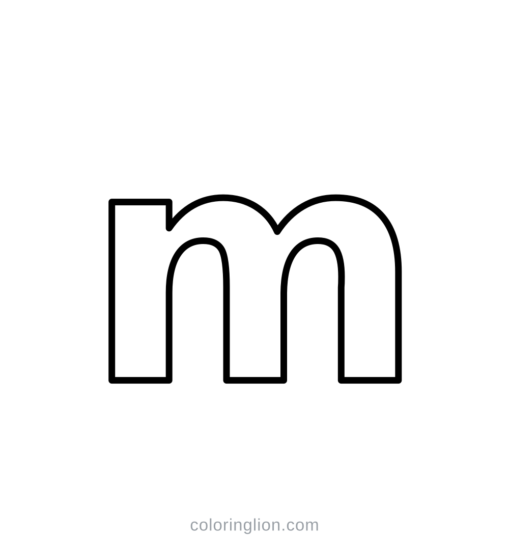 소문자 m 색칠 도안