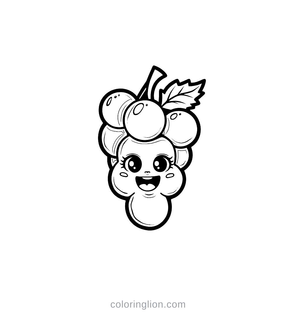 Grapes Coloring Page