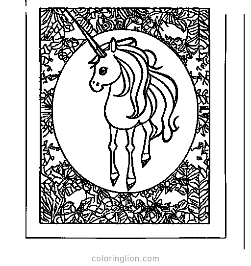 Magical Unicorn Coloring Page