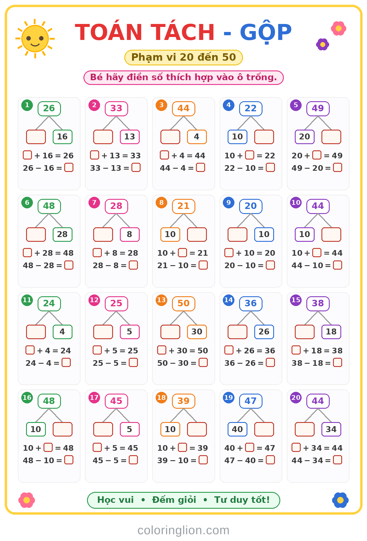 Tách – Gộp số 21