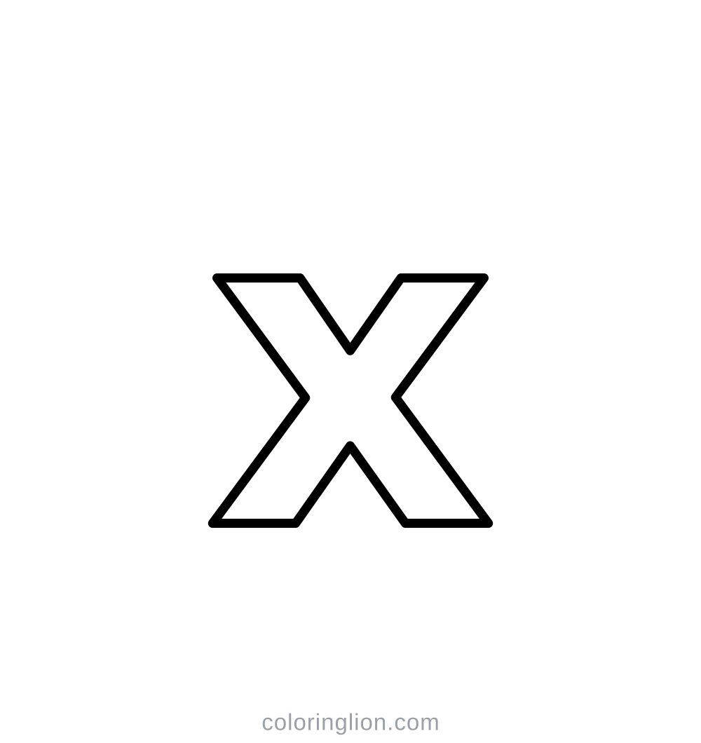 소문자 x 색칠 도안