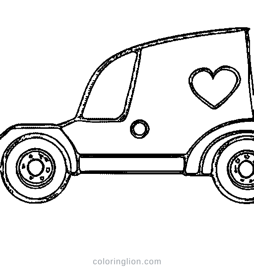 A tiny racing car zooming fast Coloring Page