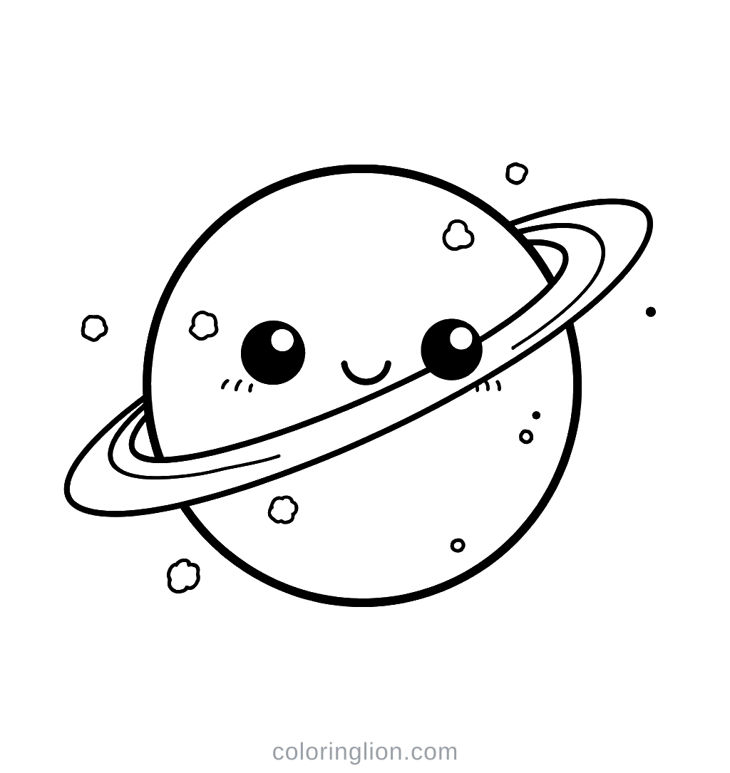 Saturn Coloring Page