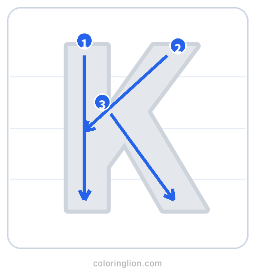 Trace Letter K