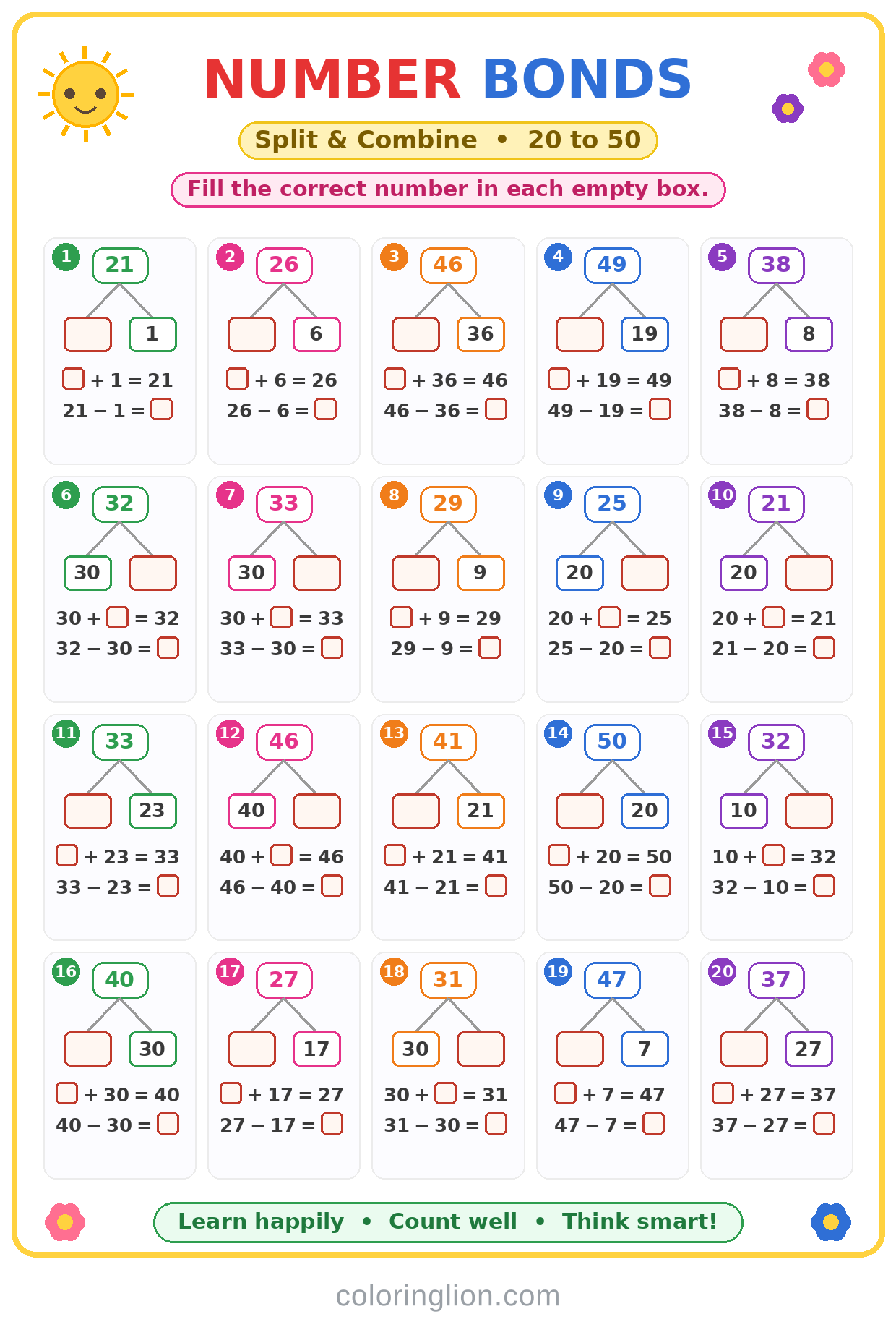 Number Bonds 12