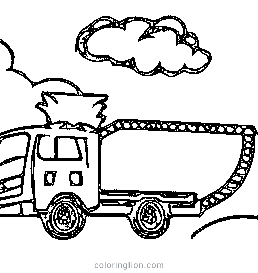A crane truck Coloring Page