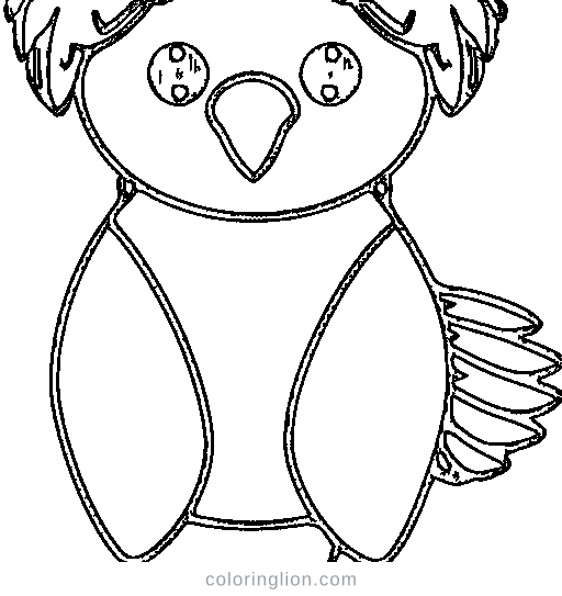 Little parrot Coloring Page