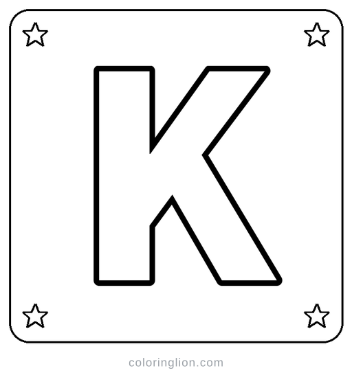 Letter K Coloring Page