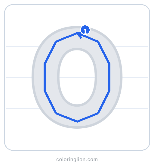 Trace Letter O
