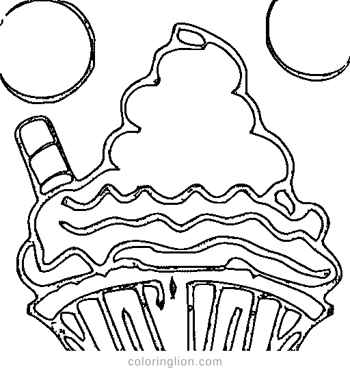 An ice cream cone Coloring Page
