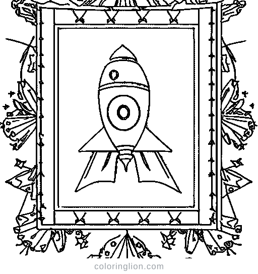 Blast Off Coloring Page