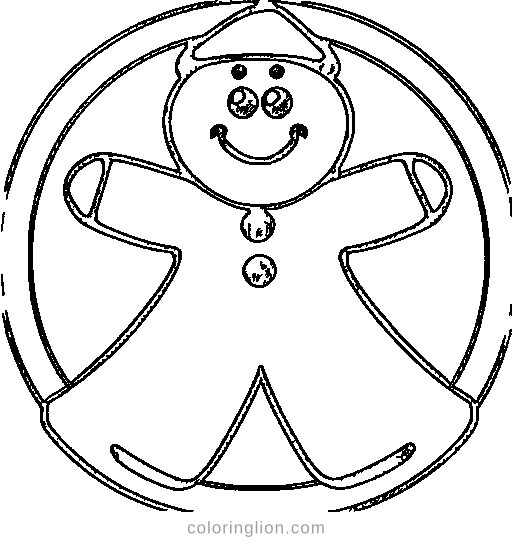 A gingerbread man Coloring Page