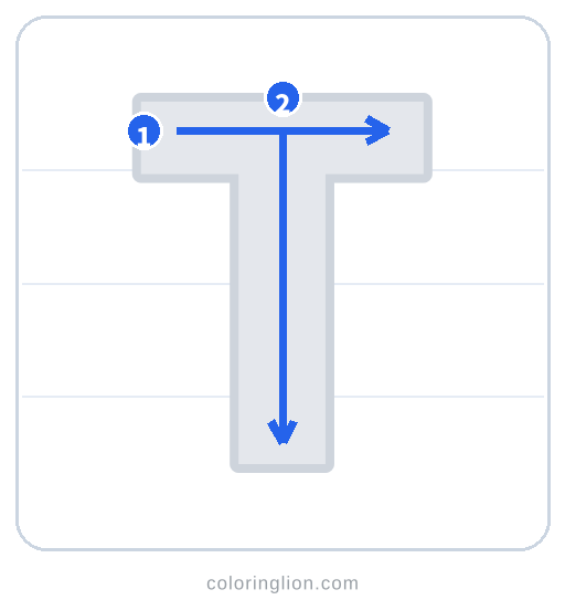Trace Letter T
