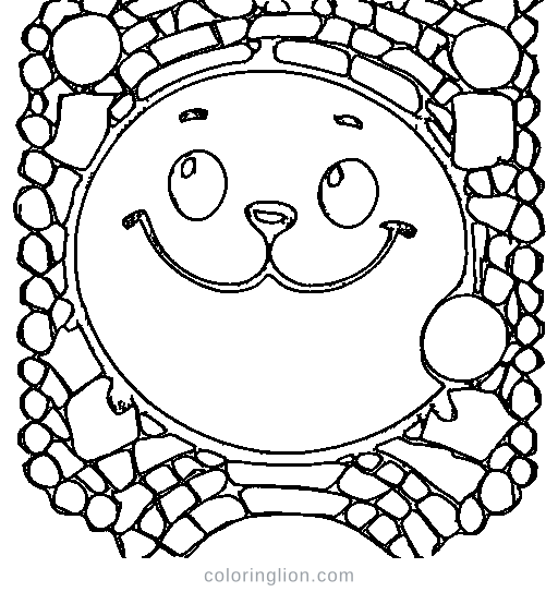 A chubby blob monster Coloring Page