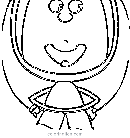 Alien in a UFO Coloring Page
