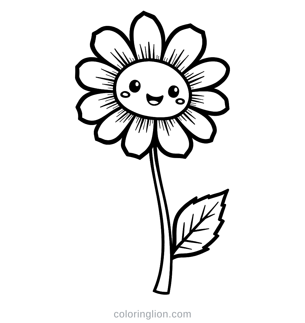 Dandelion Coloring Page