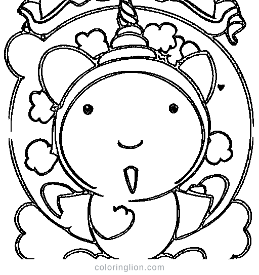 A unicorn with wings Coloring Page
