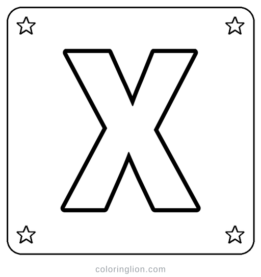 알파벳 X 색칠 도안