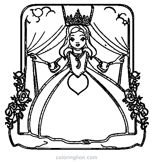 European Princess Coloring Page