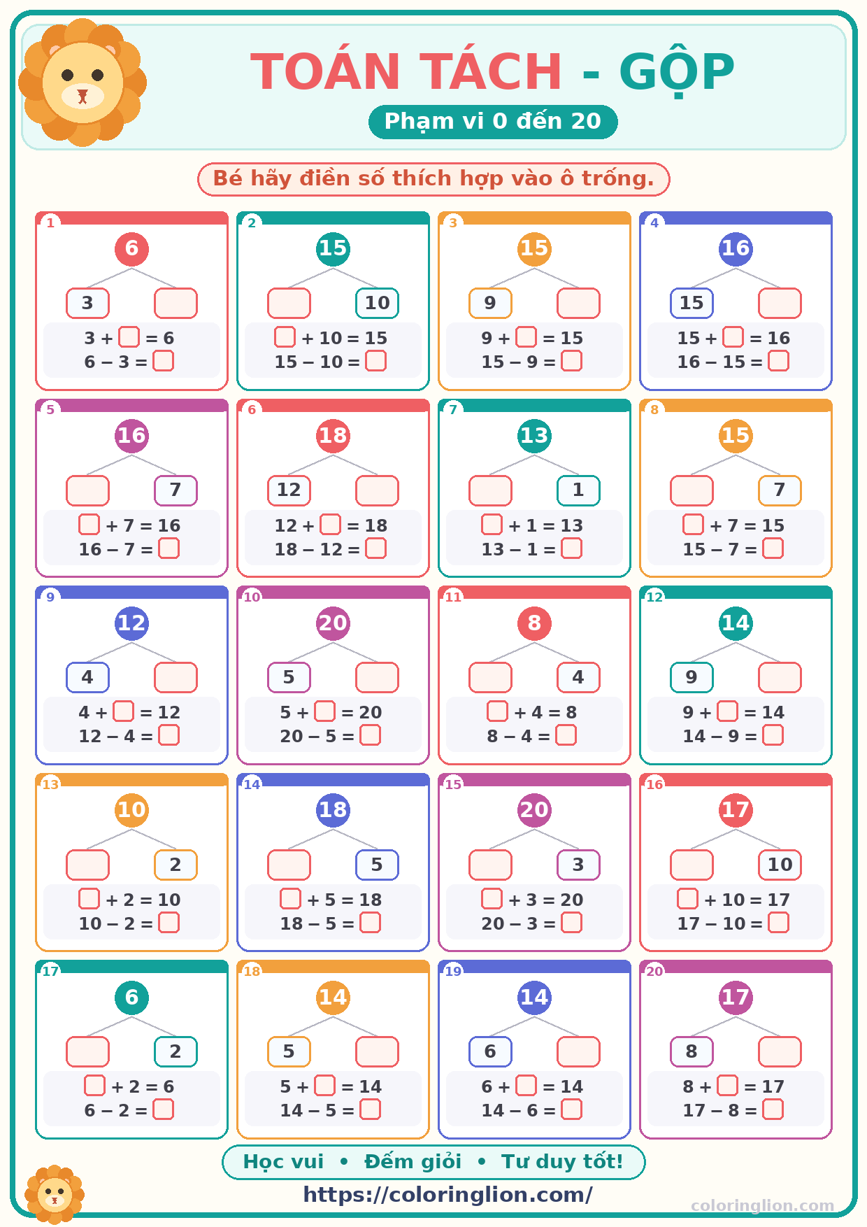 Tách – Gộp số (0–20) 02
