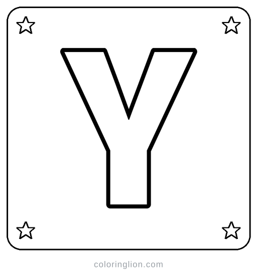 Letter Y Coloring Page
